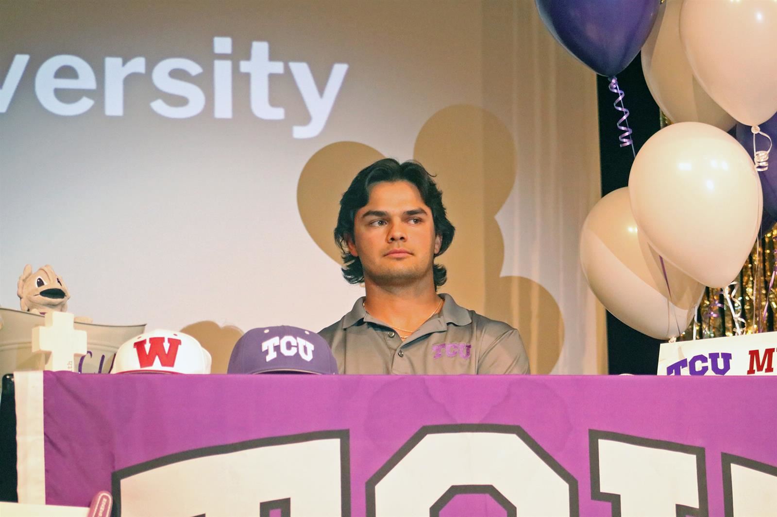 Cypress Woods High School senior Sam Myers signed his letter of intent to Texas Christian University.